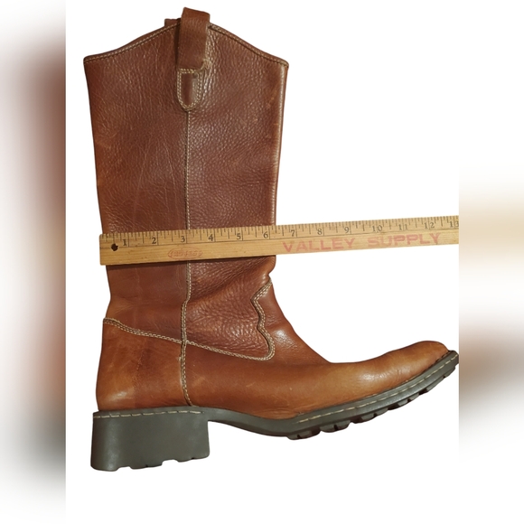Size 11 Mens Born Brown Leather Boots - Picture 6 of 8